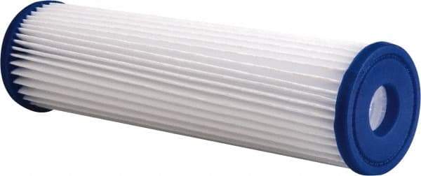 Pentair - 2-5/8" OD, 30µ, Non-Woven Polyester Pleated Cartridge Filter - 9-3/4" Long, Reduces Sediments - Benchmark Tooling