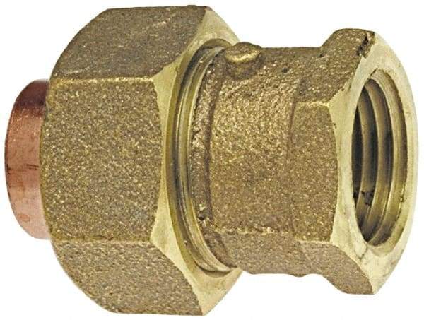 NIBCO - 1-1/4" Cast Copper Pipe Union - C x F, Pressure Fitting - Benchmark Tooling