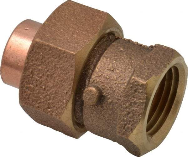 NIBCO - 1/2" Cast Copper Pipe Union - C x F, Pressure Fitting - Benchmark Tooling