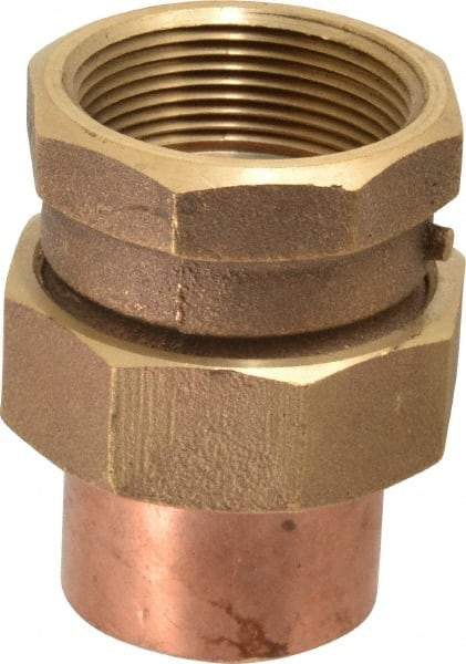 NIBCO - 1-1/2" Cast Copper Pipe Union - C x F, Pressure Fitting - Benchmark Tooling