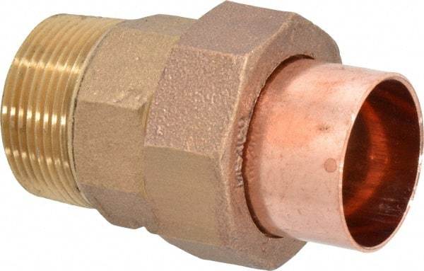 NIBCO - 1-1/4" Cast Copper Pipe Union - C X M, Pressure Fitting - Benchmark Tooling