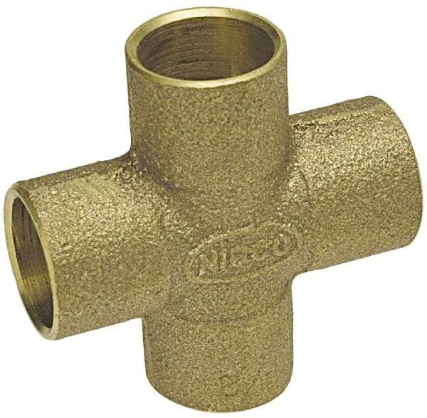 NIBCO - 1" Cast Copper Pipe Cross - C x C x C x C, Pressure Fitting - Benchmark Tooling