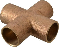 NIBCO - 1/2" Cast Copper Pipe Cross - C x C x C x C, Pressure Fitting - Benchmark Tooling