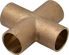 NIBCO - 3/4" Cast Copper Pipe Cross - C x C x C x C, Pressure Fitting - Benchmark Tooling