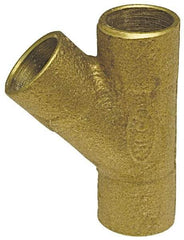 NIBCO - 1/2" Cast Copper Pipe 45° Wye - C x C x C, Pressure Fitting - Benchmark Tooling