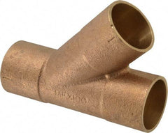 NIBCO - 1" Cast Copper Pipe 45° Wye - C x C x C, Pressure Fitting - Benchmark Tooling