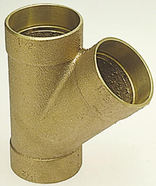 NIBCO - 4 x 4 x 3", Cast Copper Drain, Waste & Vent Pipe - C x C x C - Benchmark Tooling
