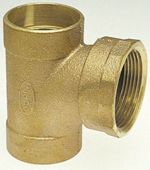 NIBCO - 1-1/2", Cast Copper Drain, Waste & Vent Pipe Tee - C x C x F - Benchmark Tooling