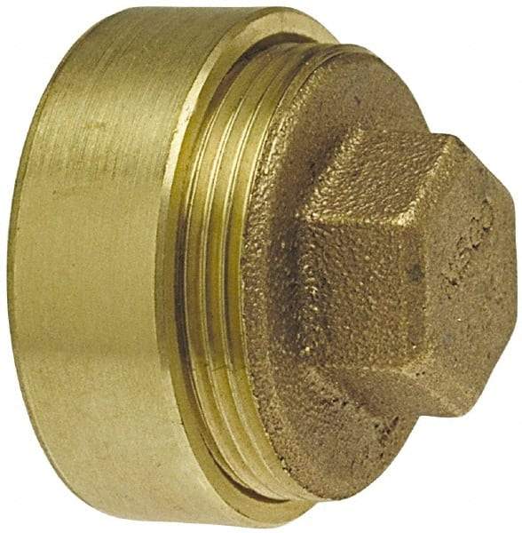 NIBCO - 4 x 3", Cast Copper Drain, Waste & Vent Pipe Flush Cleanout - Ftg x CO with Plug - Benchmark Tooling