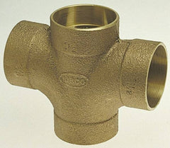NIBCO - 3 x 3 x 2 x 2", Cast Copper Drain, Waste & Vent Pipe Double Tee - C x C x C x C - Benchmark Tooling