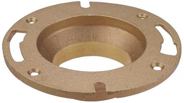 NIBCO - 4" Pipe, 7" OD, Cast Copper Closet Flange - 180° Max Working Temp, C End Connections - Benchmark Tooling