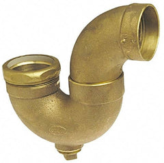 NIBCO - 1-1/2", Cast Copper Drain, Waste & Vent Pipe P Trap with CO - C x SJ with Plug - Benchmark Tooling