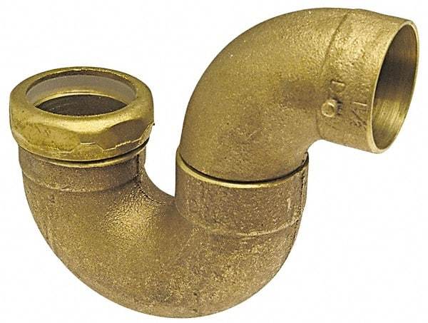 NIBCO - 1-1/2", Cast Copper Drain, Waste & Vent Pipe P Trap - C x SJ - Benchmark Tooling