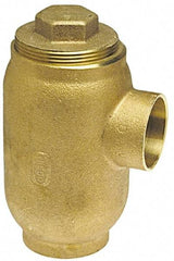 NIBCO - 1-1/2 x 3 x 5", Cast Copper Drain, Waste & Vent Pipe Drum Trap - C x F x CO with Plugs - Benchmark Tooling