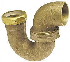 NIBCO - 1-1/2", Cast Copper Drain, Waste & Vent Pipe P Trap with Union Joint - C x SJ - Benchmark Tooling