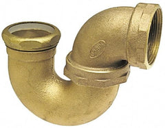 NIBCO - 2", Cast Copper Drain, Waste & Vent Pipe P Trap with Union - F x SJ - Benchmark Tooling