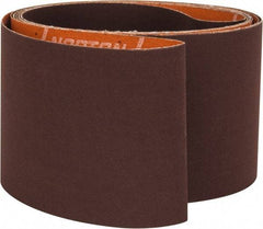 Norton - 3" Wide x 132" OAL, 36 Grit, Zirconia Alumina Abrasive Belt - Zirconia Alumina, Very Coarse, Coated, Y Weighted Cloth Backing, Series R801 - Benchmark Tooling