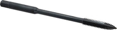 Kennametal - 1/4-20 UNC 2 Flute H3 Oxide Finish High Speed Steel Spiral Point Extension Tap - Plug Chamfer, 4" OAL, 3B Class of Fit - Exact Industrial Supply