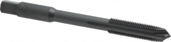 Kennametal - 3/8-24 UNF 3 Flute H3 Oxide Finish High Speed Steel Spiral Point Extension Tap - Plug Chamfer, 4" OAL, 3B Class of Fit - Exact Industrial Supply