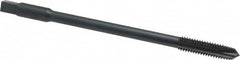 Kennametal - 3/8-16 UNC 3 Flute H3 Oxide Finish High Speed Steel Spiral Point Extension Tap - Plug Chamfer, 6" OAL, 3B Class of Fit - Exact Industrial Supply