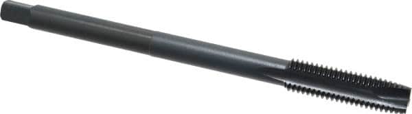 Kennametal - M12x1.75 Metric Coarse 3 Flute D6 Oxide Finish High Speed Steel Spiral Point Extension Tap - Plug Chamfer, 6" OAL, 6H Class of Fit - Benchmark Tooling