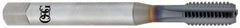 OSG - 1/2-20 UNF 2B 5 Flute TiCN Finish Powdered Metal Straight Flute Machine Tap - Modified Bottoming, Right Hand Thread, 3-3/8" OAL, 1-21/32" Thread Length, H5 Limit, Oversize - Exact Industrial Supply
