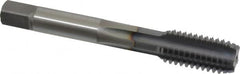 OSG - 1/2-13 UNC 2B 5 Flute TiCN Finish Powdered Metal Straight Flute Machine Tap - Modified Bottoming, Right Hand Thread, 3-3/8" OAL, 1-21/32" Thread Length, H5 Limit, Oversize - Exact Industrial Supply