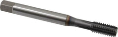 OSG - 3/8-16 UNC 3B 4 Flute TiCN Finish Powdered Metal Straight Flute Machine Tap - Bottoming, Right Hand Thread, 2-15/16" OAL, 1-1/4" Thread Length, H3 Limit, Oversize - Exact Industrial Supply