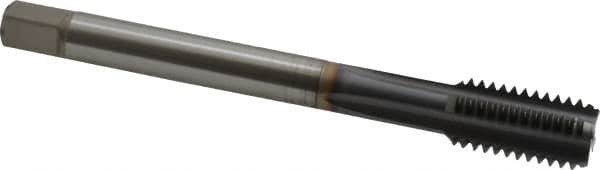 OSG - 1/2-13 UNC 3B 4 Flute TiCN Finish Powdered Metal Straight Flute Machine Tap - Bottoming, Right Hand Thread, 3-3/8" OAL, 1-21/32" Thread Length, H3 Limit, Oversize - Exact Industrial Supply