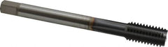 OSG - 1/2-13 UNC 3B 4 Flute TiCN Finish Powdered Metal Straight Flute Machine Tap - Bottoming, Right Hand Thread, 3-3/8" OAL, 1-21/32" Thread Length, H3 Limit, Oversize - Exact Industrial Supply