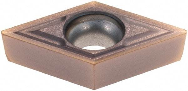 Sumitomo - DCGT32.51 EFM Grade AC530U Carbide Turning Insert - TiAlN/AlCrN Finish, 55° Diamond, 3/8" Inscr Circle, 5/32" Thick, 1/64" Corner Radius - Benchmark Tooling