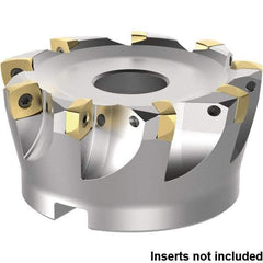 Kennametal - 5 Inserts, 12" Cutter Diam, Indexable High-Feed Face Mill - 3" High - Benchmark Tooling