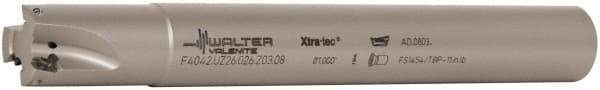 Walter - 20mm Cut Diam, 8mm Max Depth of Cut, 20mm Shank Diam, 1.535" OAL, Indexable Square Shoulder End Mill - AD.T 0803.. Inserts, Weldon Shank, 90° Lead Angle - Benchmark Tooling