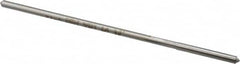 Made in USA - 0.112" High Speed Steel 4 Flute Chucking Reamer - Straight Flute, 0.1055" Straight Shank, 7/8" Flute Length, 3-1/2" OAL - Benchmark Tooling