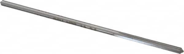 Made in USA - 0.1125" High Speed Steel 4 Flute Chucking Reamer - Straight Flute, 0.1055" Straight Shank, 7/8" Flute Length, 3-1/2" OAL - Benchmark Tooling
