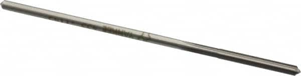 Made in USA - 0.1145" High Speed Steel 4 Flute Chucking Reamer - Straight Flute, 0.1055" Straight Shank, 7/8" Flute Length, 3-1/2" OAL - Benchmark Tooling