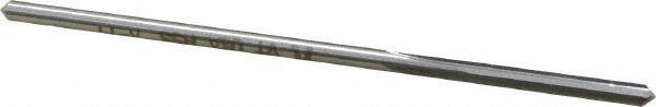 Made in USA - 0.122" High Speed Steel 4 Flute Chucking Reamer - Straight Flute, 0.112" Straight Shank, 7/8" Flute Length, 3-1/2" OAL - Benchmark Tooling