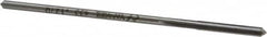 Made in USA - 0.127" High Speed Steel 4 Flute Chucking Reamer - Straight Flute, 0.119" Straight Shank, 7/8" Flute Length, 3-1/2" OAL - Benchmark Tooling