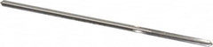 Made in USA - 0.1295" High Speed Steel 4 Flute Chucking Reamer - Straight Flute, 0.119" Straight Shank, 7/8" Flute Length, 3-1/2" OAL - Benchmark Tooling