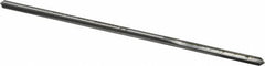 Made in USA - 0.134" High Speed Steel 4 Flute Chucking Reamer - Straight Flute, 0.119" Straight Shank, 7/8" Flute Length, 3-1/2" OAL - Benchmark Tooling