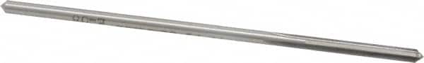 Made in USA - 0.1375" High Speed Steel 4 Flute Chucking Reamer - Straight Flute, 0.1275" Straight Shank, 1" Flute Length, 4" OAL - Benchmark Tooling