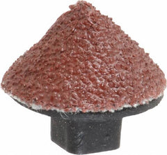 Superior Abrasives - 5/8" Diam 60 Grit 90° Included Angle Cone Center Lap - Aluminum Oxide, Medium Grade, Shank Mounted - Benchmark Tooling