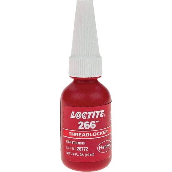 Loctite - 10 mL, Red, High Strength Threadlocker - Series 266 - Benchmark Tooling