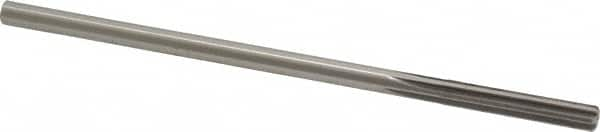 Made in USA - 0.215" High Speed Steel 6 Flute Chucking Reamer - Straight Flute, 0.2075" Straight Shank, 1-1/4" Flute Length, 5" OAL - Benchmark Tooling