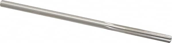 Made in USA - 7/32" High Speed Steel 6 Flute Chucking Reamer - Straight Flute, 0.2075" Straight Shank, 1-1/4" Flute Length, 5" OAL - Benchmark Tooling