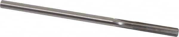 Made in USA - 19/64" High Speed Steel 6 Flute Chucking Reamer - Straight Flute, 0.2792" Straight Shank, 1-1/2" Flute Length, 6" OAL - Benchmark Tooling