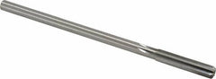 Made in USA - 0.319" High Speed Steel 6 Flute Chucking Reamer - Straight Flute, 0.2792" Straight Shank, 1-1/2" Flute Length, 6" OAL - Benchmark Tooling