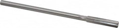 Made in USA - 0.384" High Speed Steel 6 Flute Chucking Reamer - Straight Flute, 0.3105" Straight Shank, 1-3/4" Flute Length, 7" OAL - Benchmark Tooling