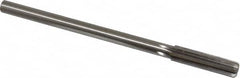 Made in USA - 0.447" High Speed Steel 6 Flute Chucking Reamer - Straight Flute, 0.373" Straight Shank, 1-3/4" Flute Length, 7" OAL - Benchmark Tooling
