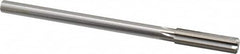 Made in USA - 0.452" High Speed Steel 6 Flute Chucking Reamer - Straight Flute, 0.373" Straight Shank, 1-3/4" Flute Length, 7" OAL - Benchmark Tooling